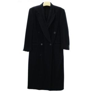 GIORGIO ARMANI LE COLLEZIONI BLACK CASHMERE MEN'S COAT SIZE LARGE